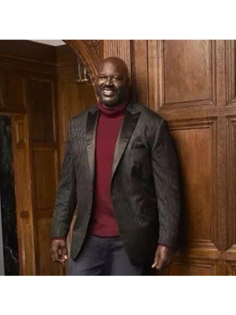 Shaquille O'Neal Size 54 Short XLG Men’s Black Jacquard Dress Jacket. New W/ Tag
